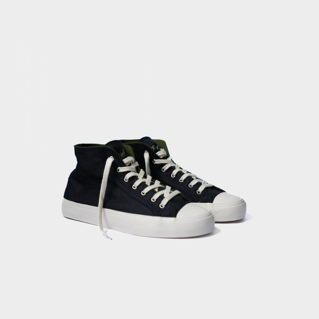 GrassHopper High – Corvino Night Black – High Sneaker Grün - Herren - Ökologisch

